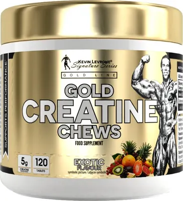 Kevin Levrone Gold Creatine Chews | Creatine Monohydrate · Синя малина · 120 желирани бонбона