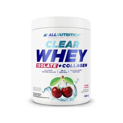 Allnutrition Clear Whey Isolate + Collagen - Протеин Изолат + Колаген · Череша · 500 г