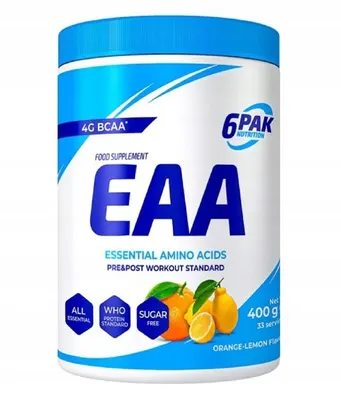 6PAK Nutrition EAA Powder · Портокал и лимон · 400 г