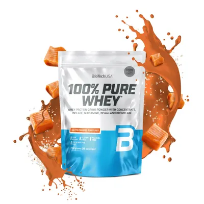 BioTech USA 100% Pure Whey · Солен карамел · 454 г