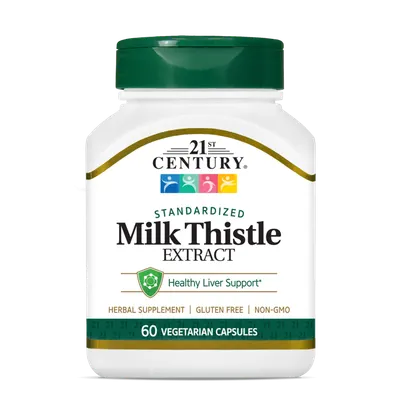 21st Century Milk Thistle Extract - Магарешки Бодил · 60 капсули