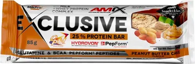Amix Exclusive Protein Bar · Торта с фъстъчено масло · 85 г