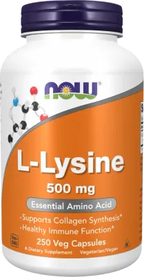 NOW Foods L-Lysine 500 mg · 250 капсули