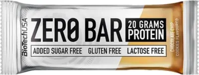 BioTech USA Zero Bar · Chocolate Chip Cookies Dough · 20 x 50 г