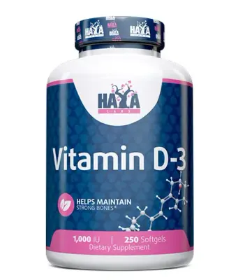 Haya Labs Vitamin D-3 / 1000 IU · 250 софтгел капсули