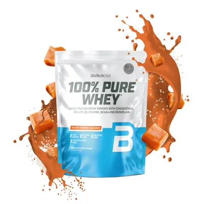 BioTech USA 100% Pure Whey · Солен карамел · 1 кг
