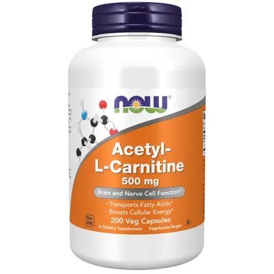NOW Foods Acetyl L-Carnitine · 200 капсули