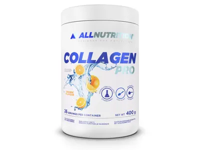AllNutrition Collagen Pro Powder | with Glucosamine, Chondroitin, Hyaluronic, Boswellia · Портокал · 400 г