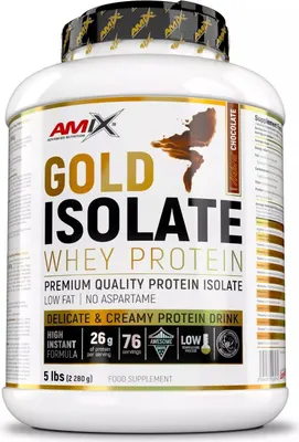 Amix Gold Whey Protein Isolate · Натурален шоколад · 2,27 кг