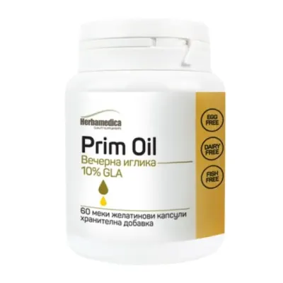 Прим Ойл капсули при ПМС и менопауза 500мг Herbamedica · 60 capsules