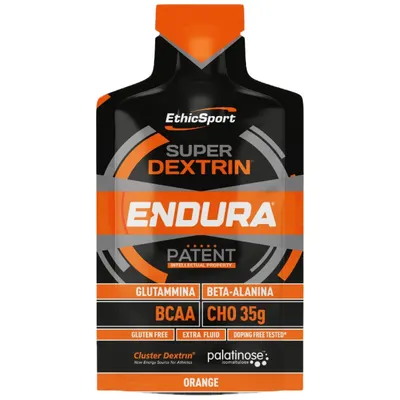EthicSport SUPER DEXTRIN ENDURA | Dextrin, Beta-Alanine & BCAA Gels · Портокал · 15 x 60 мл