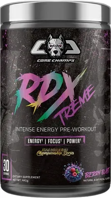 Core Champs by Kai Greene RDX Extreme | Intense Energy Pre-Workout · Горски плодове · 441 г