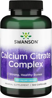 Swanson Calcium Citrate Complex 250 mg · 100 капсули