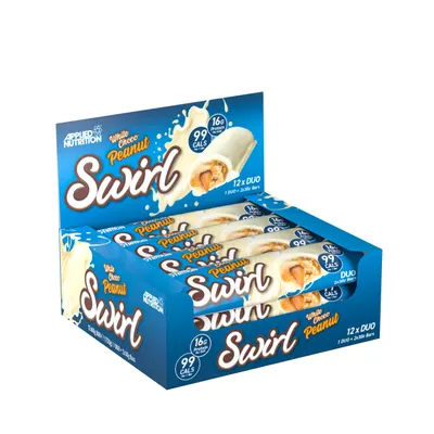 Applied Nutrition Swirl | Duo Protein Bar · White chocolate with peanut butter · 12 x 60 g
