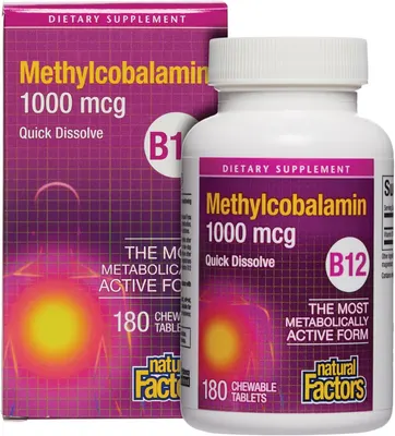 B12 Methylcobalamin/ Витамин В12 (метилкобаламин) · 180 таблетки