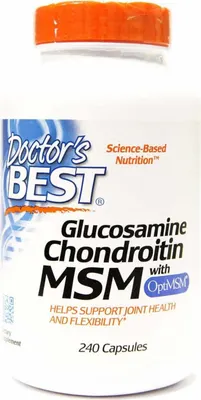 Doctor's Best BEST Glucosamine Chondroitin & MSM · 240 капсули