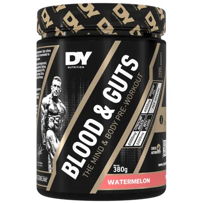 Dorian Yates Nutrition Blood & Guts | The Mind & Body Pre-Workout · Диня · 380 г
