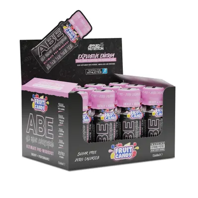 Applied Nutrition ABE Shot | All Black Everything Pre-Workout · Плодови бонбони · 12 x 60 мл