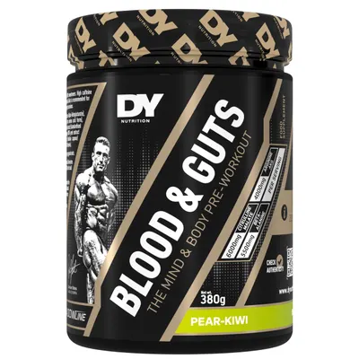 Dorian Yates Nutrition Blood & Guts | The Mind & Body Pre-Workout · Круша с киви · 380 г