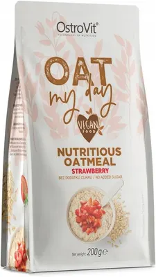 OstroVit Oat My Day Хранителни овесени ядки · Strawberry · 200 g