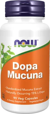 NOW Dopa Mucuna · 90 капсули