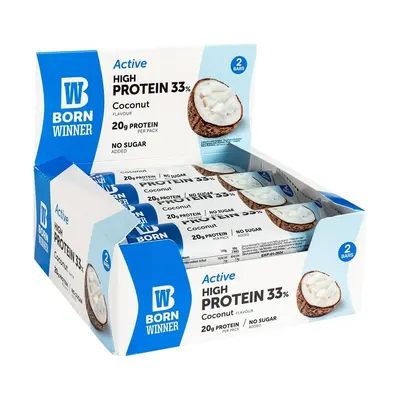 Born Winner Active 33% High Protein Bar · Кокос · 12 x 60 г