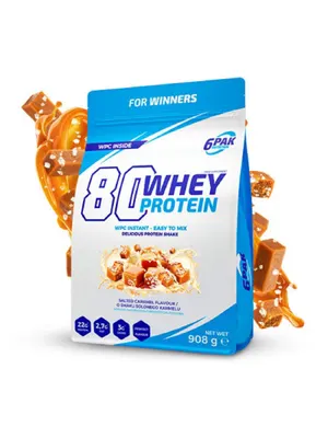 6PAK Nutrition 80 Whey Protein | WPC Instant · Salted caramel · 908 g