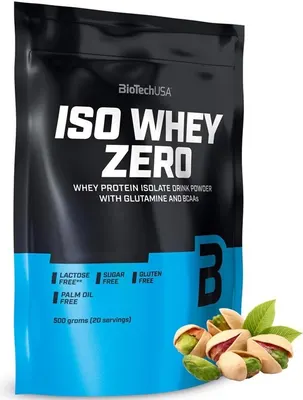 BioTech USA Iso Whey ZERO · Шамфъстък · 500 г