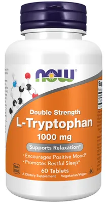 NOW L-Tryptophan 1000 mg / 60 Tabs