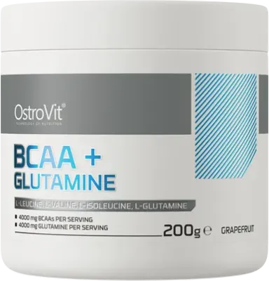 OstroVit BCAA + Glutamine прах · Грейпфрут · 200 г