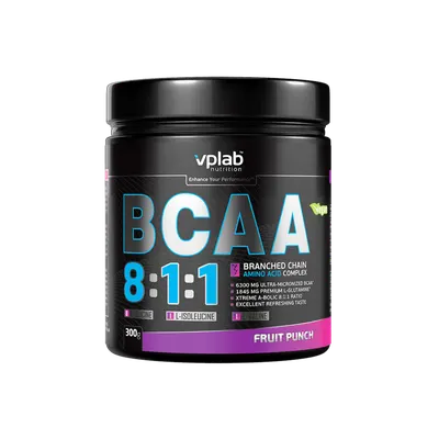VPLab BCAA 8:1:1 + Glutamine - BCAA + Глутамин · Fruit punch · 300 g
