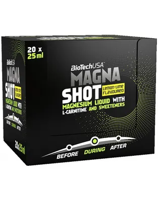 BioTech USA Magna Shot · Лимон и лайм · 20 x 25 мл