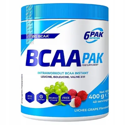 6PAK Nutrition BCAA PAK 2:1:1 Instant · Lychee with grape · 400 g