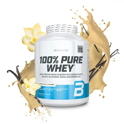 BioTech USA 100% Pure Whey · Бурбън ванилия · 2,27 кг