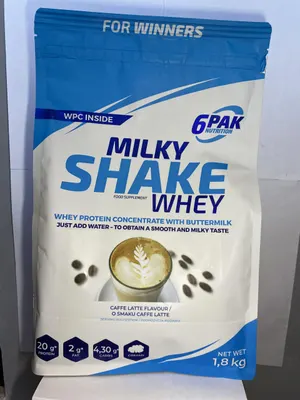 6PAK Nutrition Milky Shake Whey · Кафе лате · 1,8 кг