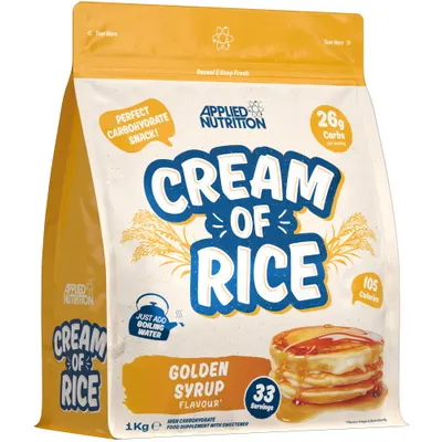 Applied Nutrition Cream of Rice | Easy Digesting & Great Tasting Complex Carbohydrates · Golden Syrup · 1 kg