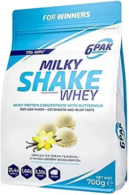 6PAK Nutrition Milky Shake Whey · Ванилия · 700 г