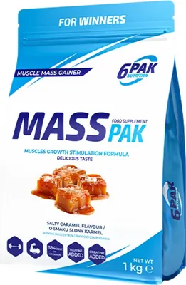 6PAK Nutrition MASS PAK · Солен карамел · 1 кг