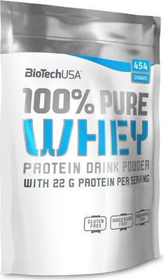BioTech USA 100% Pure Whey · Бурбън ванилия · 454 г