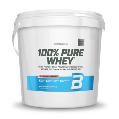 BioTech USA 100% Pure Whey · Ягода · 4 кг