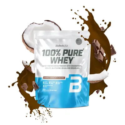 BioTech USA 100% Pure Whey · Chocolate & coconut · 1 kg