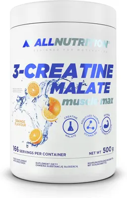 AllNutrition 3 Creatine Malate | Tri-Creatine Malate Powder · Портокал · 500 г