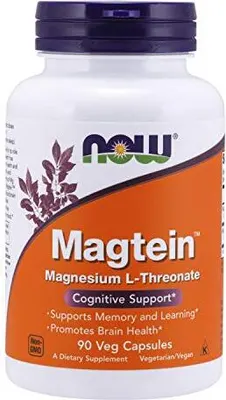 NOW Foods Magtein / Magnesium L-Threonate · 90 капсули
