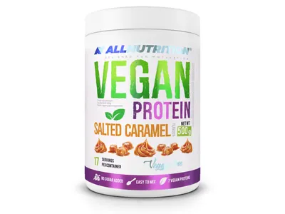 Allnutrition Vegan Protein - Вегетариански протеин · Солен карамел · 500 г