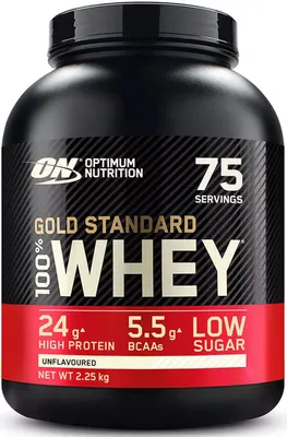 Optimum Nutrition - 100% Whey Gold Standard · Неовкусен · 2,272 кг