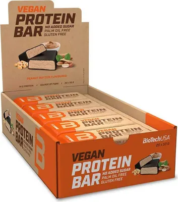 BioTech USA Vegan Protein Bar · Фъстъчено масло · 50 г