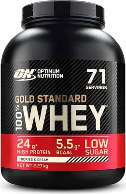 Optimum Nutrition - 100% Whey Gold Standard · Бисквита с крем · 2,272 кг