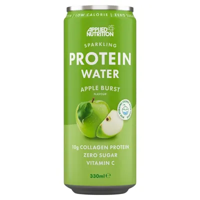 Applied Nutrition Sparkling Protein Water Ready-To-Drink Sugar-Free Can | Hydrolysed Collagen Peptides · Ябълка · 330 мл