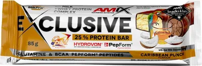 Amix Exclusive Protein Bar · Карибски пунш · 85 г