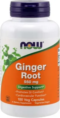 NOW Ginger Root 550mg. / 100 Caps.